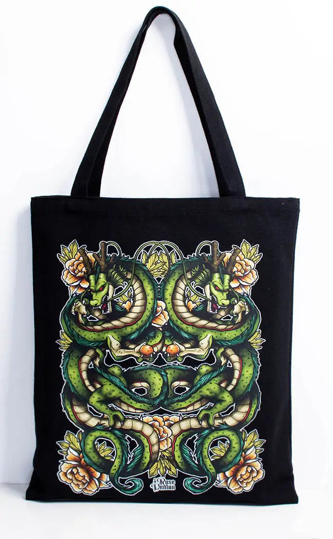 Enter the Dragon Canvas Tote Bag-Rose Demon-Tragic Beautiful