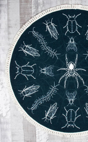 Entomology Spider and Bugs Fringed Rug | Gothic Home Decor Australia