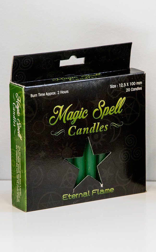 Eternal Flame Spell Candles | Green-Candles-Tragic Beautiful
