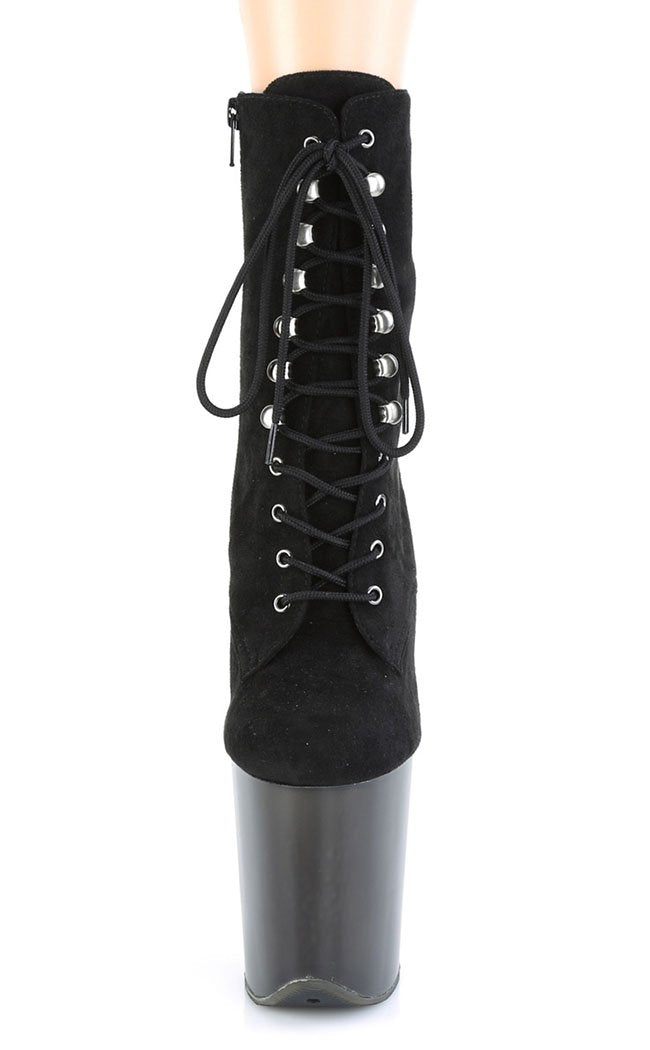 FLAMINGO-1020FST Black Suede Tinted Boots-Pleaser-Tragic Beautiful
