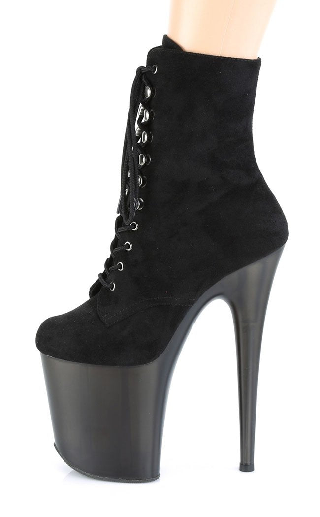 FLAMINGO-1020FST Black Suede Tinted Boots-Pleaser-Tragic Beautiful