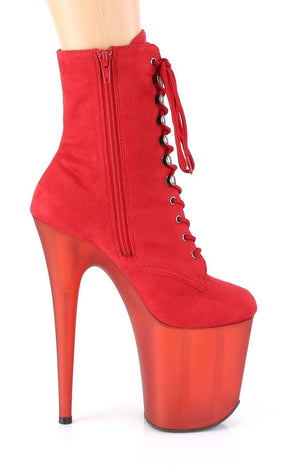FLAMINGO-1020FST Red Suede Tinted Boots-Pleaser-Tragic Beautiful