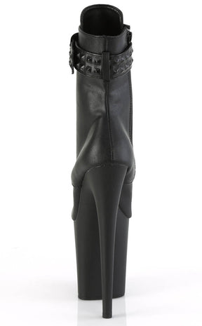 FLAMINGO-1020STR Black Matte Ankle Boots-Pleaser-Tragic Beautiful