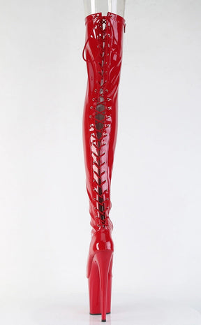 FLAMINGO-3850 Red Patent Thigh High Boots