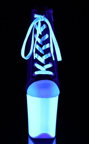 FLAMINGO-800SK-02 UV Reflective Sneaker Heels in Black-Pleaser-Tragic Beautiful