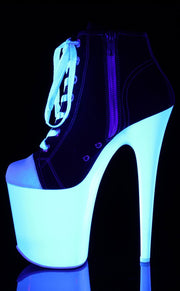 Pleaser FLAMINGO-800SK-02 UV Reflective Converse Heels in Black