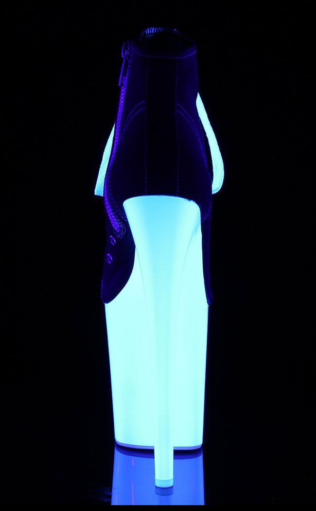 FLAMINGO-800SK-02 UV Reflective Sneaker Heels in Black-Pleaser-Tragic Beautiful