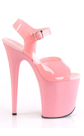 FLAMINGO-808N Jelly-like High Heels in Baby Pink-Pleaser-Tragic Beautiful
