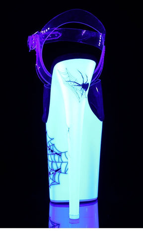 FLAMINGO-808SW Neon White Heels-Pleaser-Tragic Beautiful