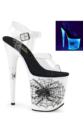 FLAMINGO-808SW Neon White Heels-Pleaser-Tragic Beautiful