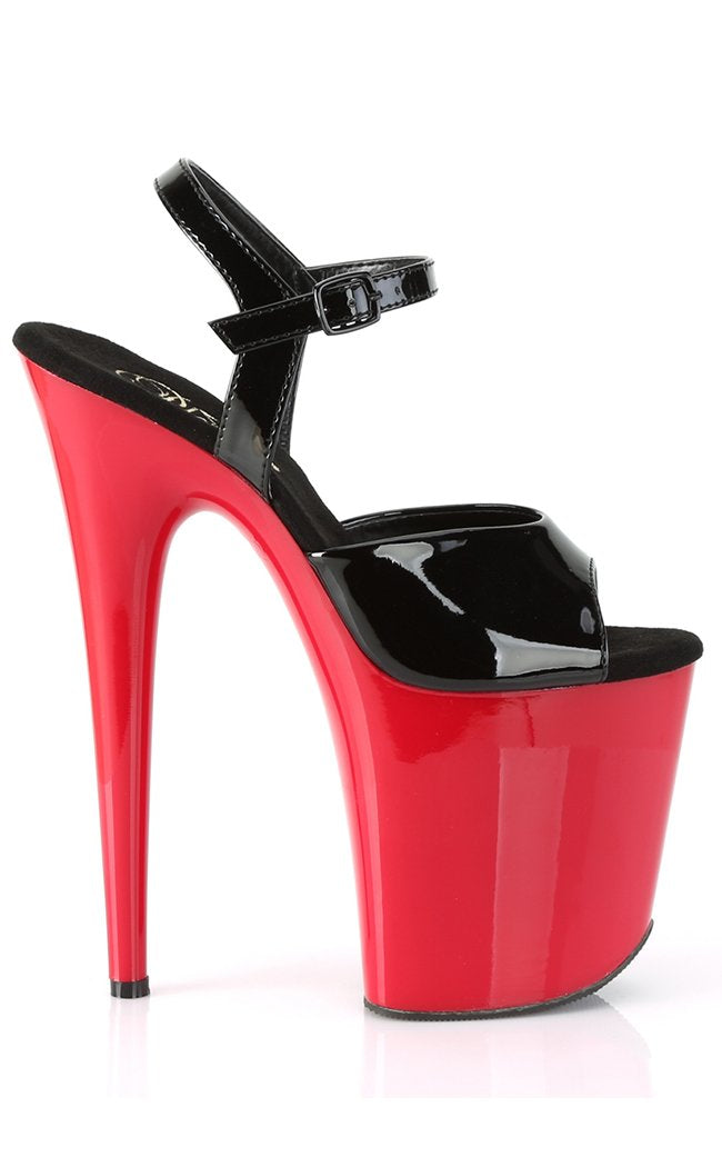 FLAMINGO-809 Black Patent & Red Heels-Pleaser-Tragic Beautiful