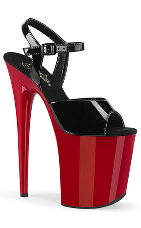 FLAMINGO-809 Black Patent & Red Heels-Pleaser-Tragic Beautiful