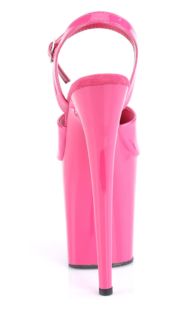 FLAMINGO-809 Hot Pink Patent Heels-Pleaser-Tragic Beautiful