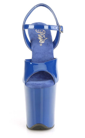 FLAMINGO-809 Royal Blue Patent Heels-Pleaser-Tragic Beautiful