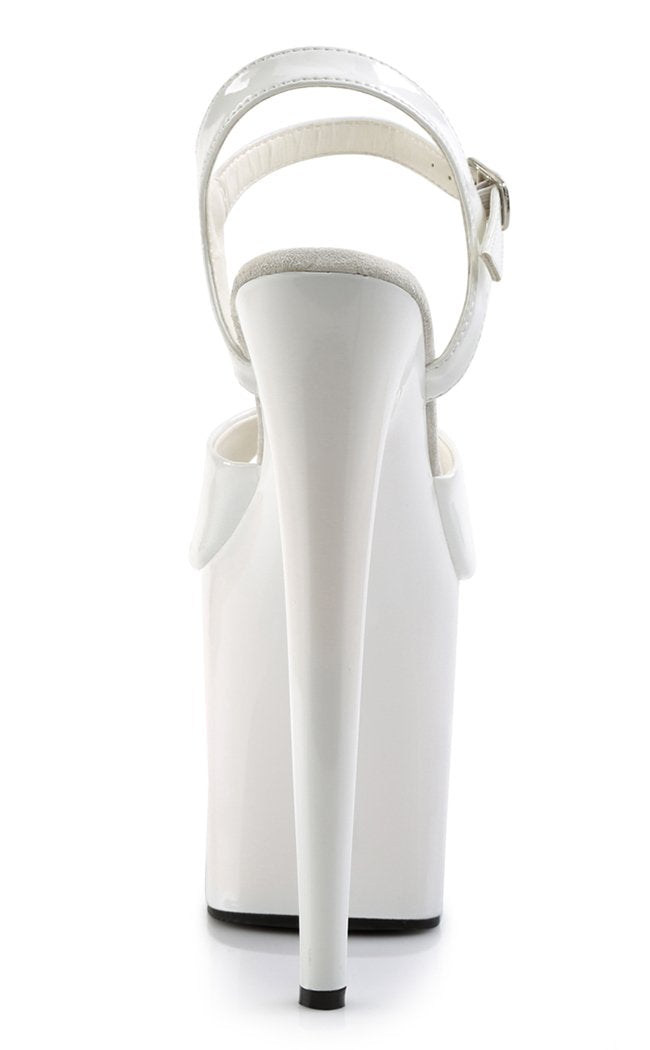 FLAMINGO-809 White Patent Heels-Pleaser-Tragic Beautiful