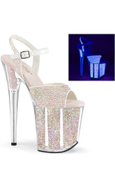 FLAMINGO-810UVG Neon Opal Glitter Heels-Pleaser-Tragic Beautiful