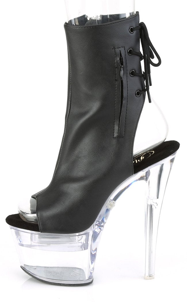 FLASHDANCE-1018-7 Black Matte Colour Changing Boots-Pleaser-Tragic Beautiful