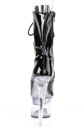 FLASHDANCE-1020-7 Light-up Black Patent Ankle Boots-Pleaser-Tragic Beautiful