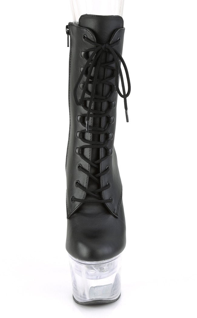 FLASHDANCE-1020-7 Light-up Matte Black Ankle Boots-Pleaser-Tragic Beautiful