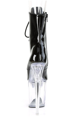 FLASHDANCE-1020-8 Light-up Black Patent Ankle Boots-Pleaser-Tragic Beautiful