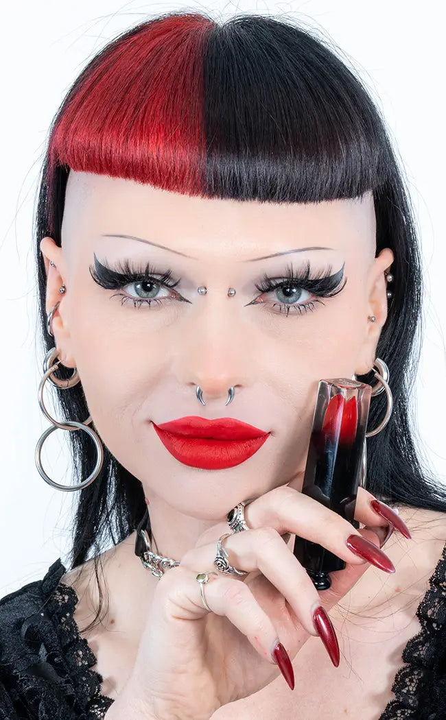 Femme Fatale | Ruby Red Matte Lipstick-Evil Eye Cosmetics-Tragic Beautiful