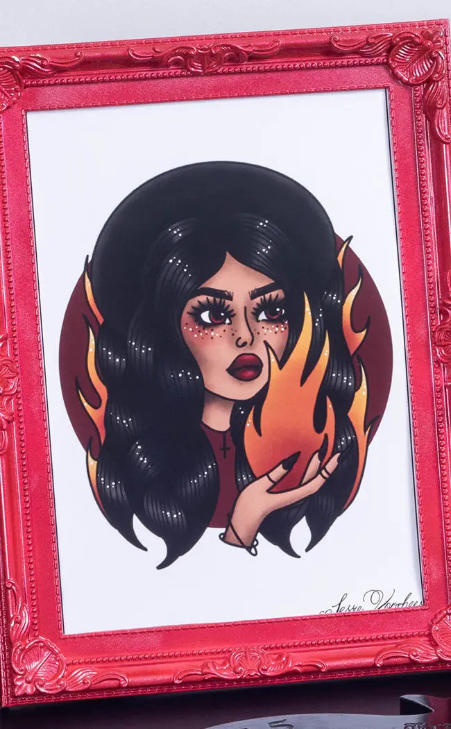 Fire Starter A4 Art Print-Jessie Voorhees-Tragic Beautiful