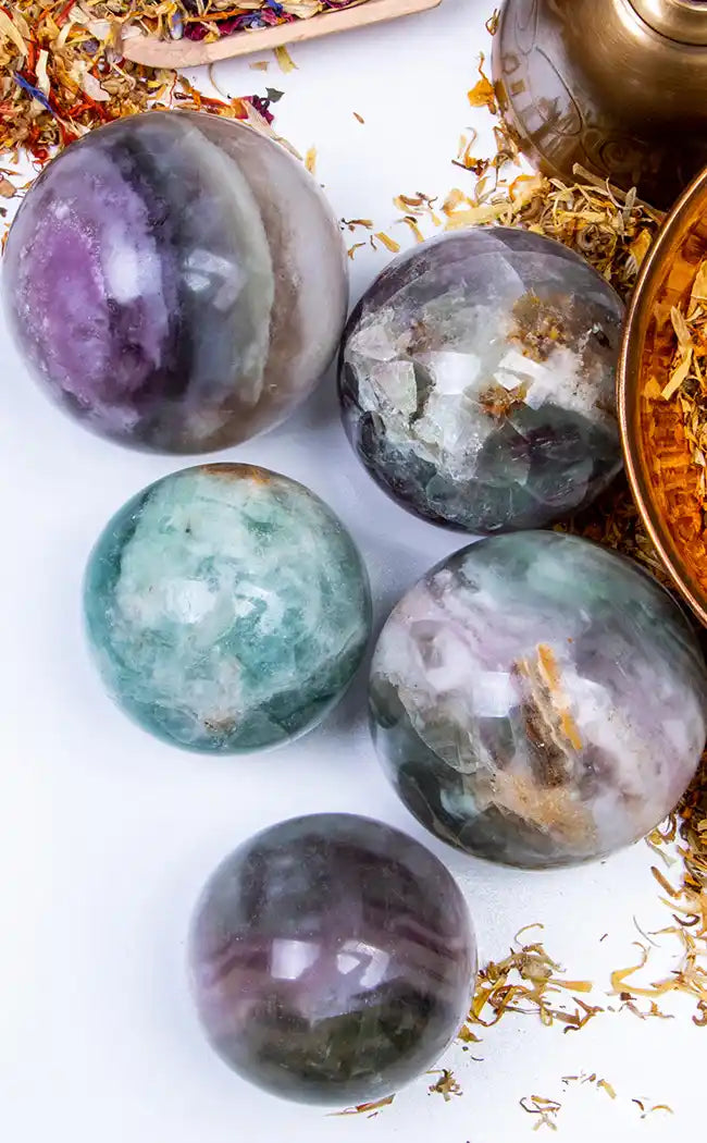 Fluorite Crystal Ball | Small-Crystals-Tragic Beautiful