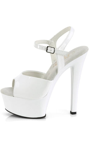 GLEAM-609 White Patent Heels-Pleaser-Tragic Beautiful