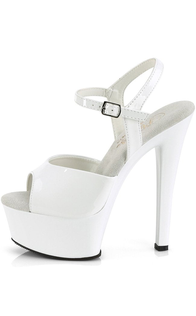 GLEAM-609 White Patent Heels-Pleaser-Tragic Beautiful