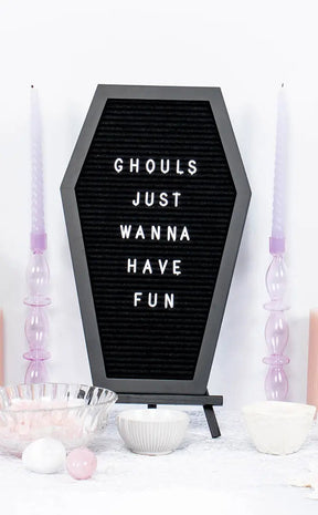Ghostwriter Coffin Letterboard | Black-The Haunted Mansion-Tragic Beautiful