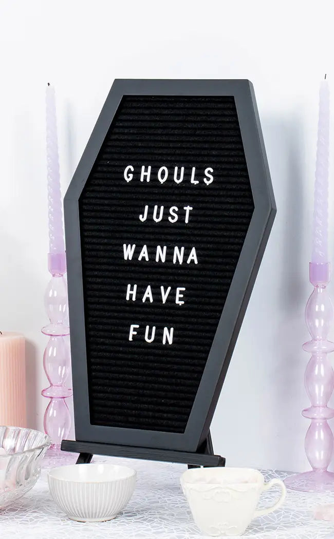 Ghostwriter Coffin Letterboard | Black-The Haunted Mansion-Tragic Beautiful