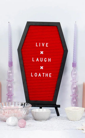 Ghostwriter Coffin Letterboard | Red-The Haunted Mansion-Tragic Beautiful