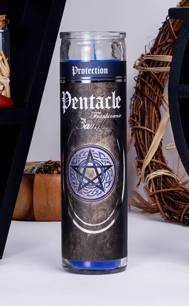 Glass 7 Day Ritual Spell Candle | Protection | Frankincense