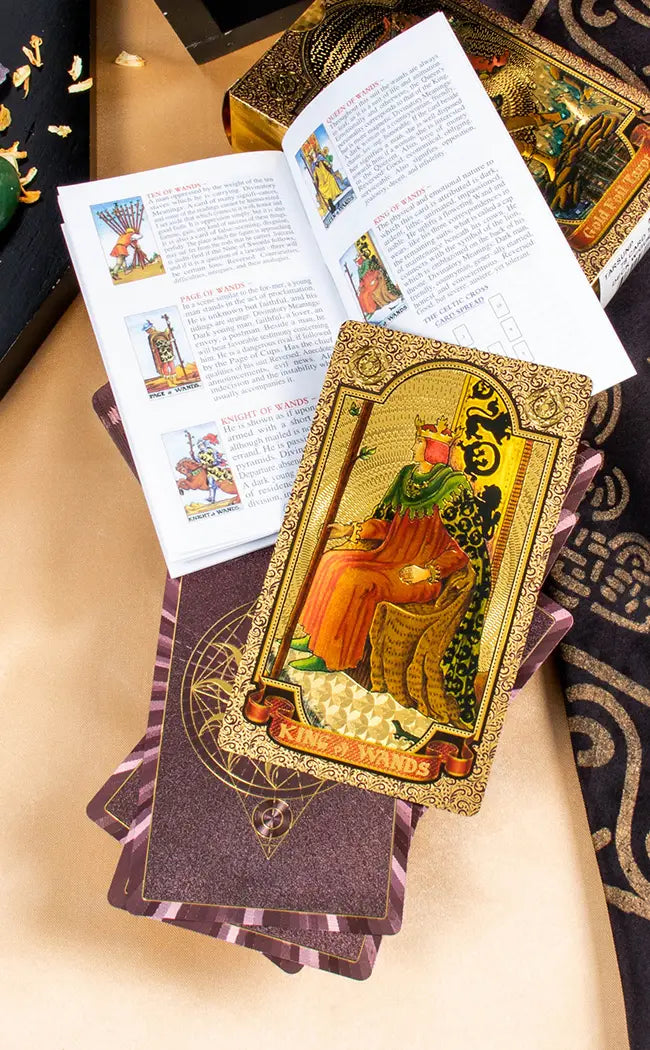 Gold Foil Tarot | Gold-Occult Books-Tragic Beautiful