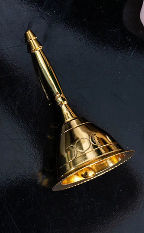 Gold Triple Moon Altar Bell-Witchcraft Supplies-Tragic Beautiful
