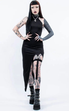 Gone Rogue Midi Dress-Punk Rave-Tragic Beautiful