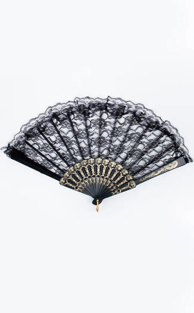 Gothic Lace Hand Fan