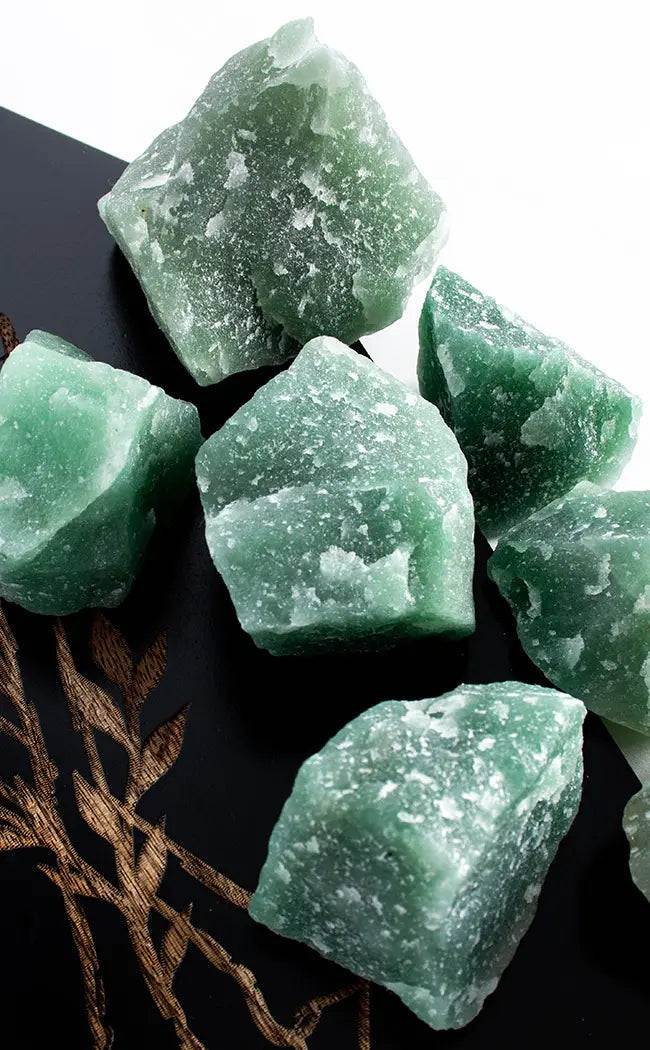 Green Aventurine Raw Rough Chunk-Crystals-Tragic Beautiful