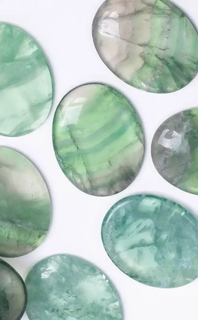 Green Fluorite Worry Stone-Crystals-Tragic Beautiful