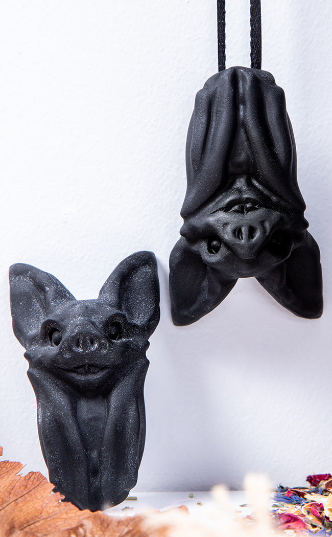 Hand Carved Natural Obsidian Bat-Crystals-Tragic Beautiful