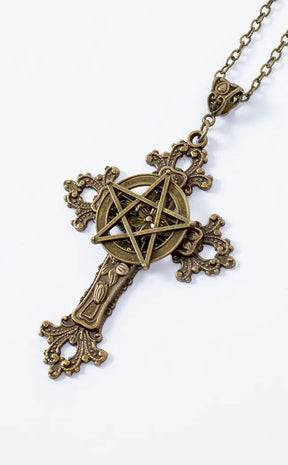 Hellfire Reign Necklace | Antique Brass-Gothic Jewellery-Tragic Beautiful