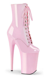 INFINITY-1020 Baby Pink Ankle Boots-Pleaser-Tragic Beautiful