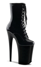 INFINITY-1020 Black Patent Ankle Boots-Pleaser-Tragic Beautiful