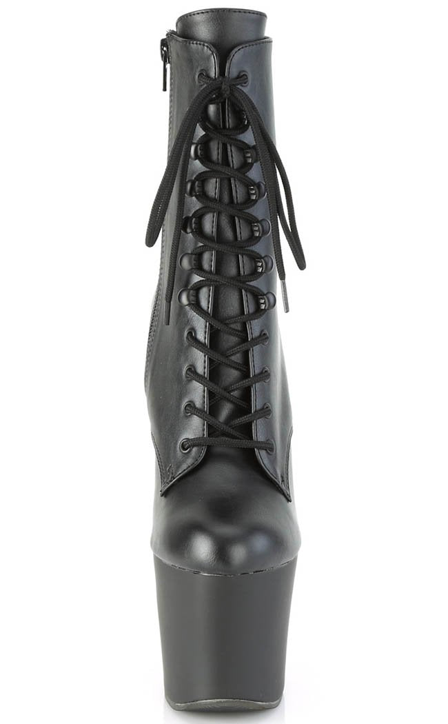 IRONGRIP-1020 Black Matte Brass Knuckle Boots-Pleaser-Tragic Beautiful