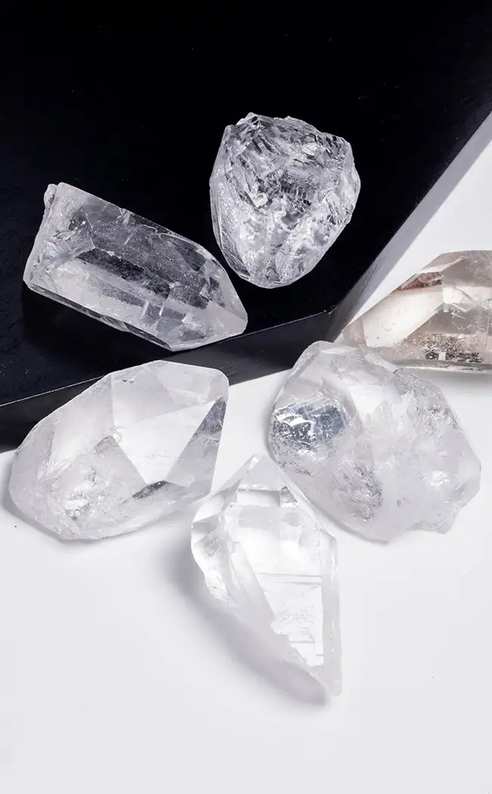 Icy Natural Clear Quartz Flat Points-Crystals-Tragic Beautiful