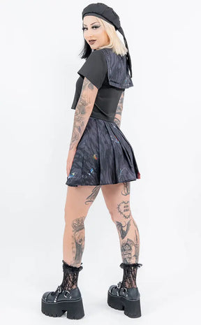 Punk Rave Australia Jorogumo Pleated Skirt Gothic Alt Clothing
