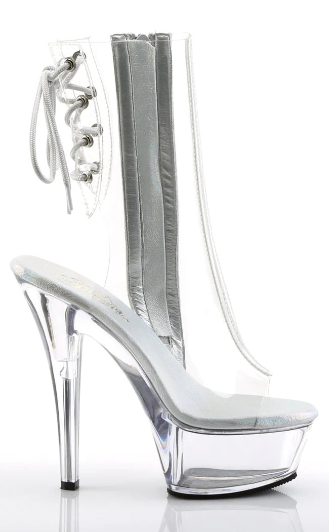 KISS-1016C Clear Ankle Boots-Pleaser-Tragic Beautiful