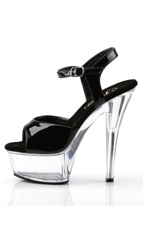 KISS-209 Black Patent and Clear Heels-Pleaser-Tragic Beautiful