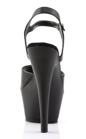 KISS-209 Black Faux Leather Heels-Pleaser-Tragic Beautiful