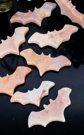 Large Pink Amethyst Bats-Crystals-Tragic Beautiful